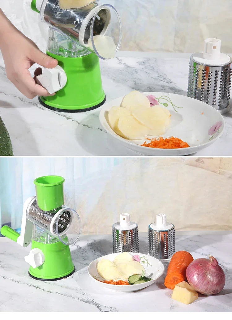 Multi-function 3 in 1 Drum Vegetable Cutter Slicer