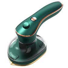 Mini Steam Iron with comfortable handle and green color